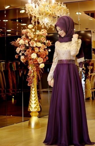 فساتين سهرة للمحجبات 16