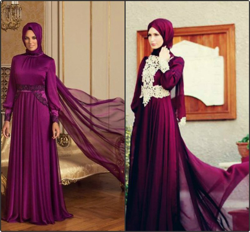 فساتين سهرة للمحجبات 22