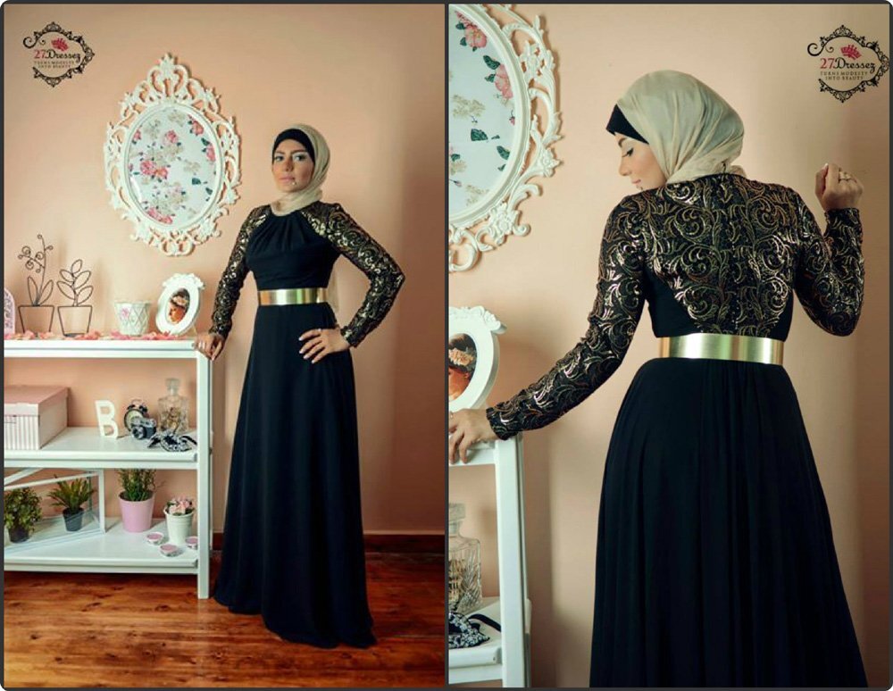 فساتين سهرة للمحجبات 24