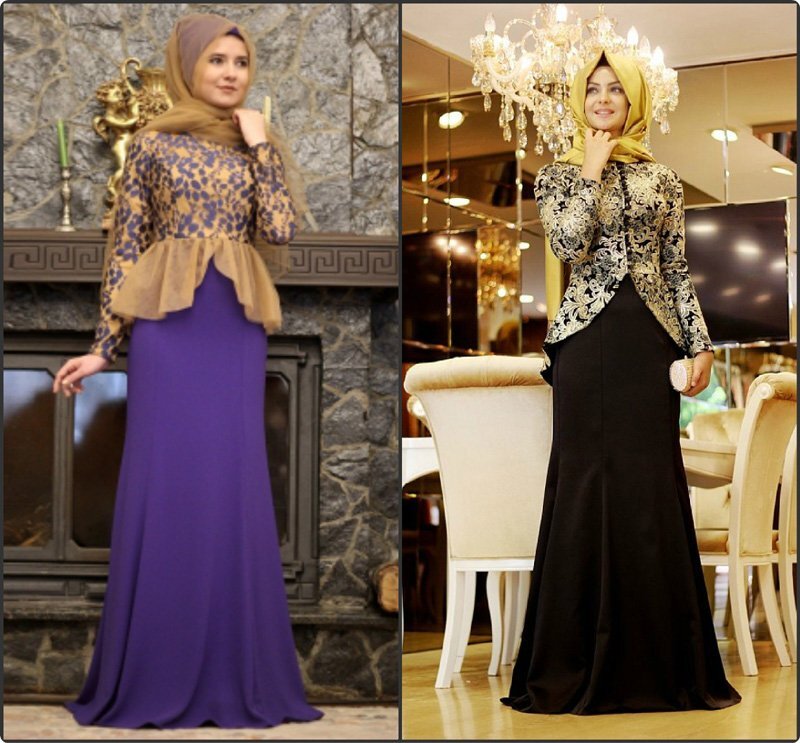 فساتين سهرة للمحجبات 5