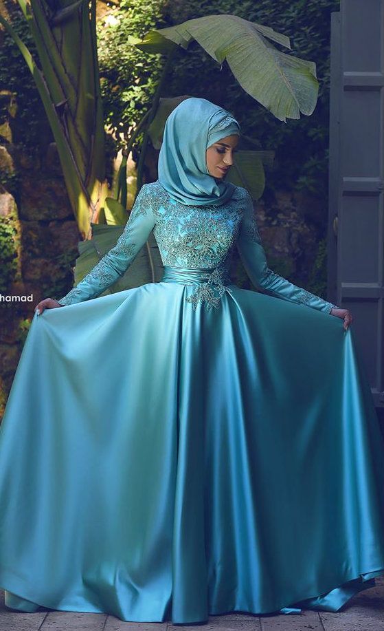 فساتين سهرة للمحجبات 9