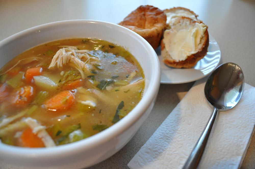 شوربة الخضار مع الفراخ