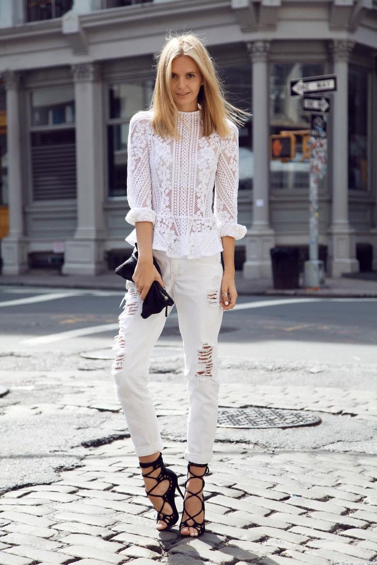 ripped white jeans