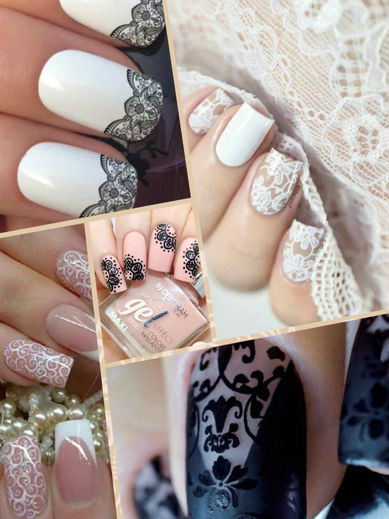 طريقة عمل المانيكير الدانتيل Lace Nail Art بالصور و الخطوات