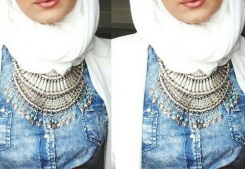 necklace مع الحجاب. 6