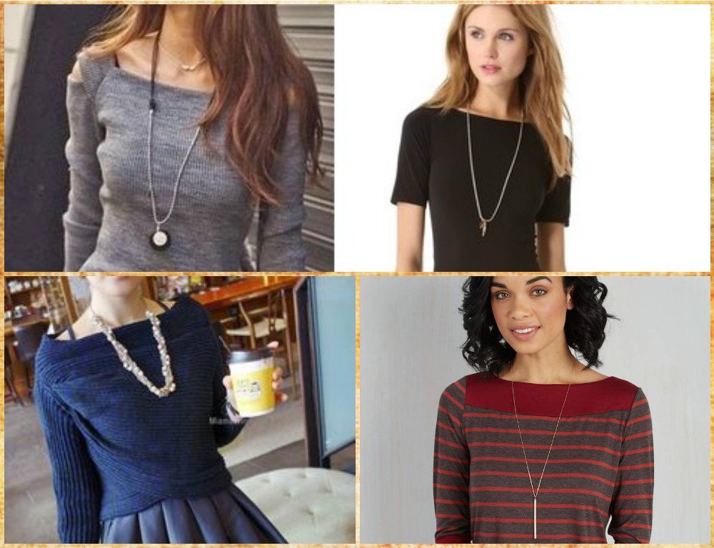 الرقبة الواسعة “Boat Necklines”