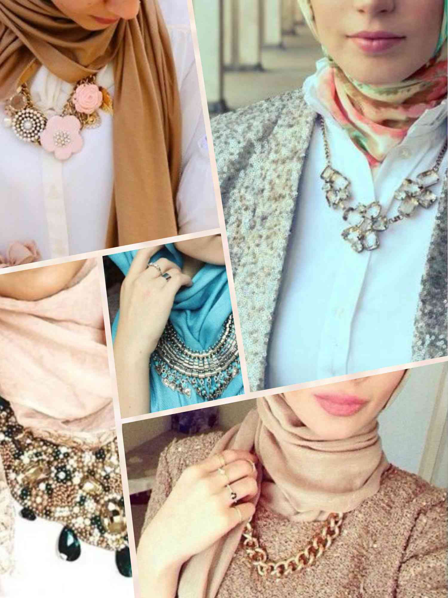 شوفى ازاى تلبسي العقد مع الحجاب و يبقى شكله حلو بالصور
