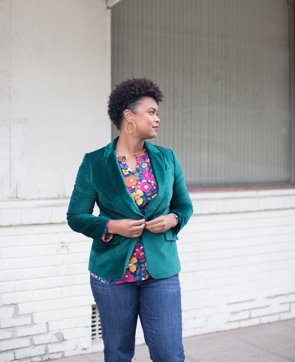 the everygirl how to wear velvet velvet_blazer