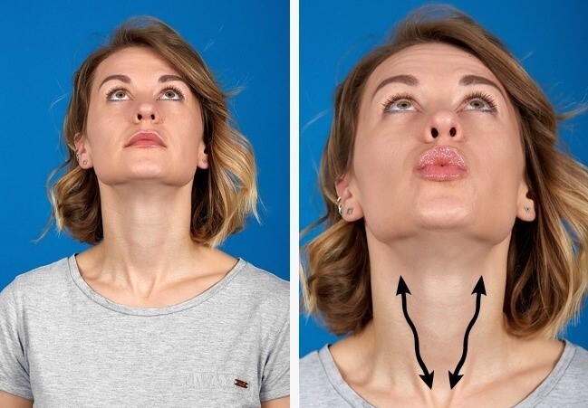 تمارين للتخلص من الدقن المزدوجة 5