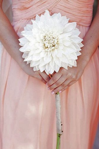 single bloom wedding bouquets britt rene photography