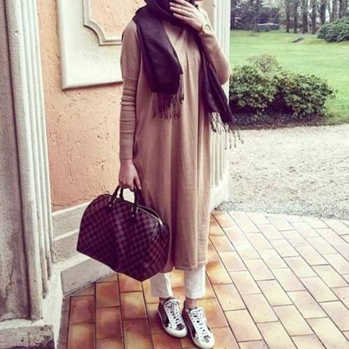 ازاي تلبسي ال shirt dress مع الحجاب 12