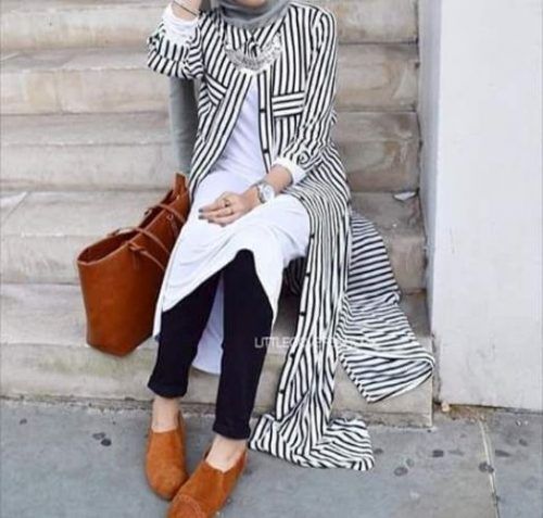 ازاي تلبسي ال shirt dress مع الحجاب 14
