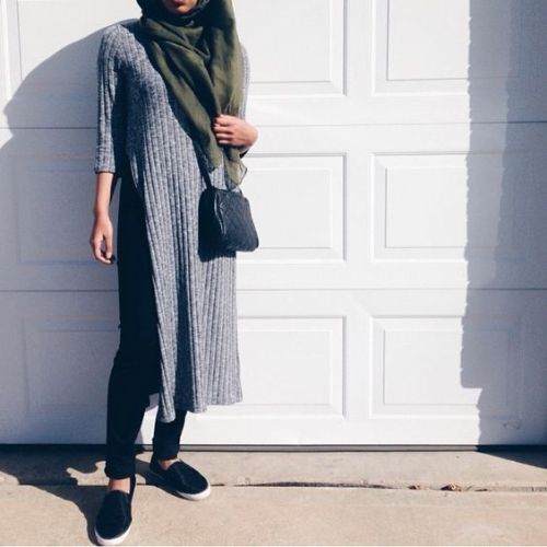 ازاي تلبسي ال shirt dress مع الحجاب 15