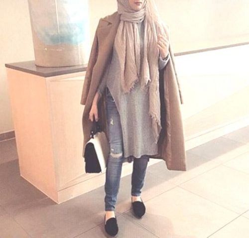 ازاي تلبسي ال shirt dress مع الحجاب 16