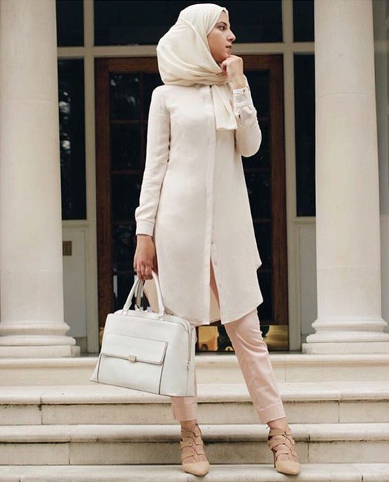 ازاي تلبسي ال shirt dress مع الحجاب 20