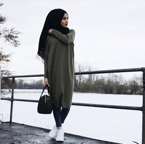 ازاي تلبسي ال shirt dress مع الحجاب 26