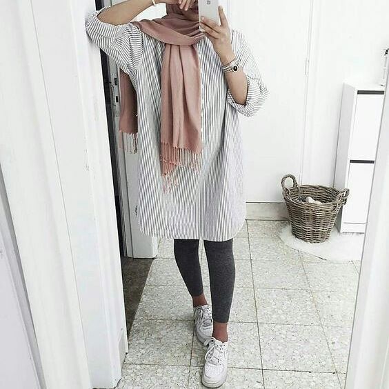 ازاي تلبسي ال shirt dress مع الحجاب 28