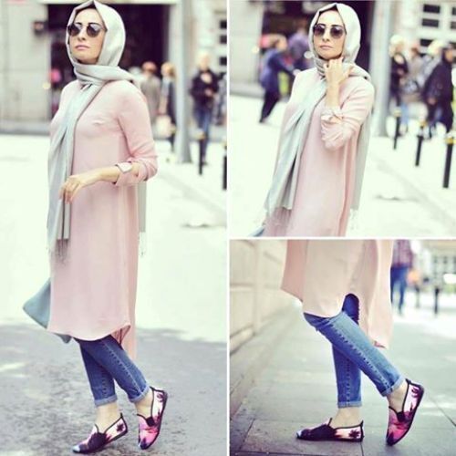 ازاي تلبسي ال shirt dress مع الحجاب 32