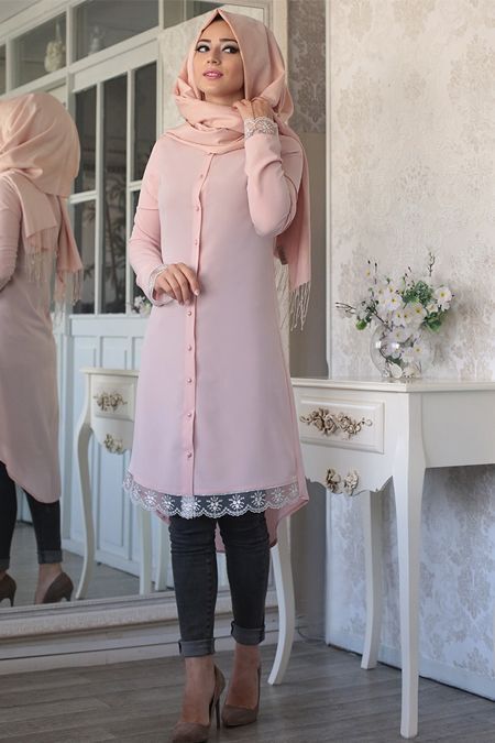 ازاي تلبسي ال shirt dress مع الحجاب 37