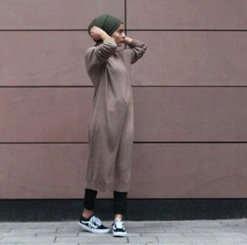 ازاي تلبسي ال shirt dress مع الحجاب 8