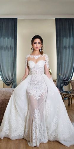 lace long sleeves sweetherat wedding with overskirt vildan mustafin instagram
