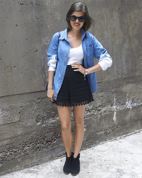 افكار ازاي تلبسي الـBleach Denim Shirt 13