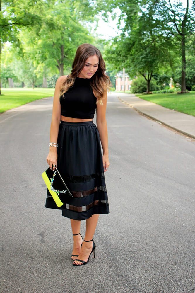 افكار للبس ال midi skirt 10