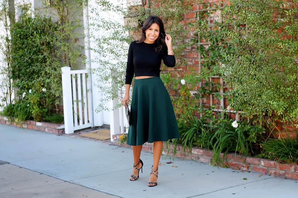 افكار للبس ال midi skirt 14