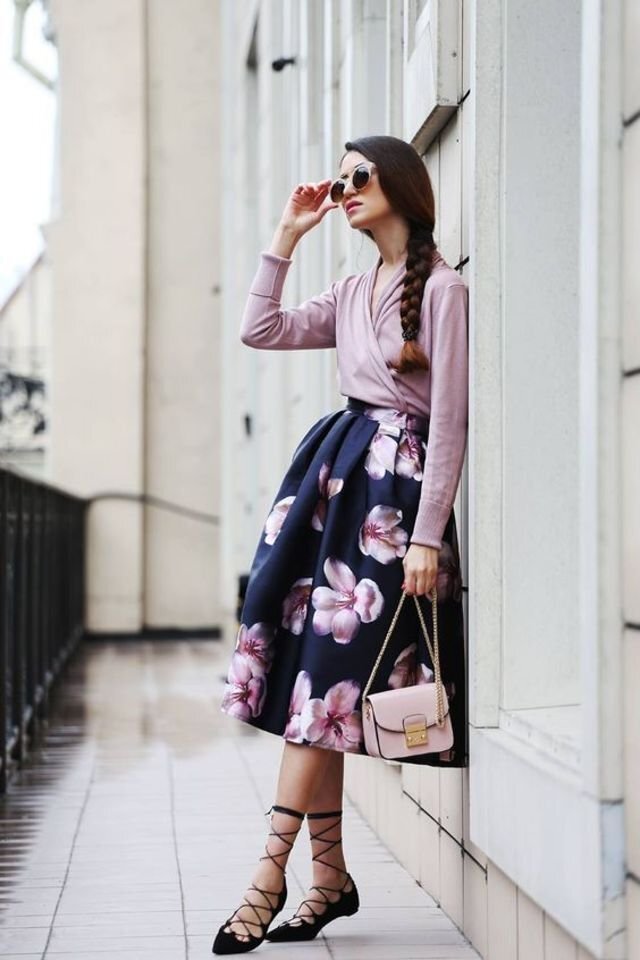 افكار للبس ال midi skirt 16