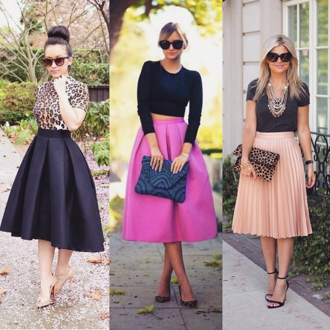 افكار للبس ال midi skirt 19
