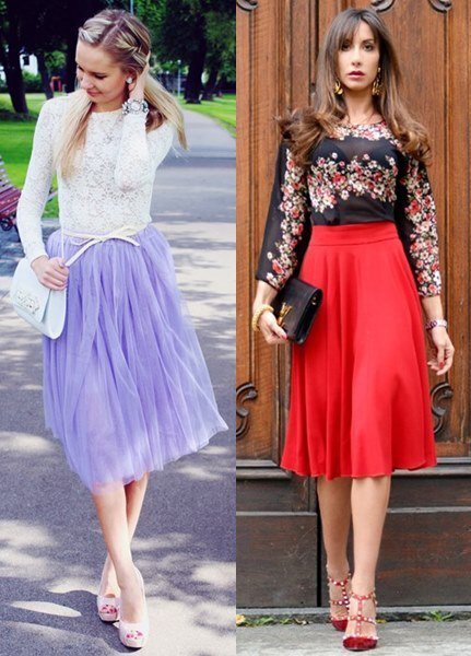 افكار للبس ال midi skirt 21