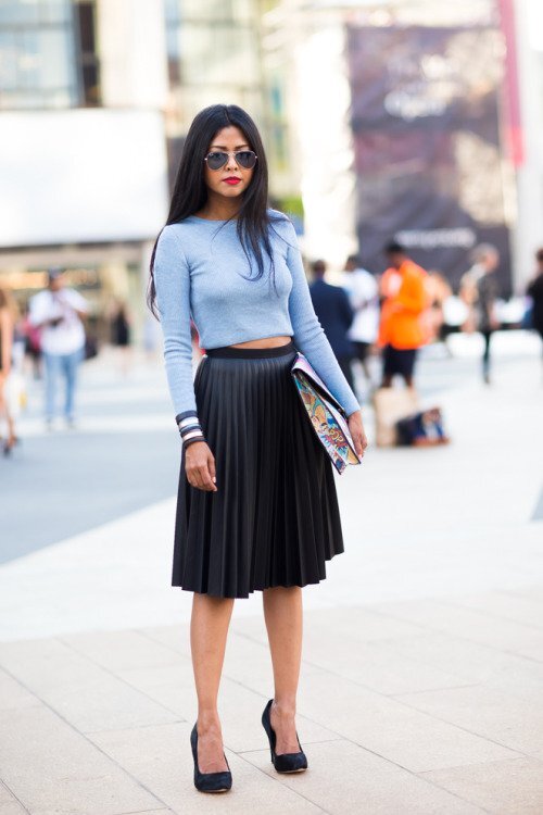 افكار للبس ال midi skirt 3