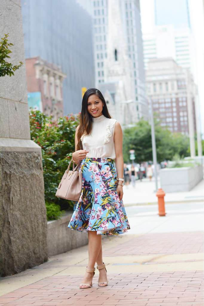 افكار للبس ال midi skirt 35