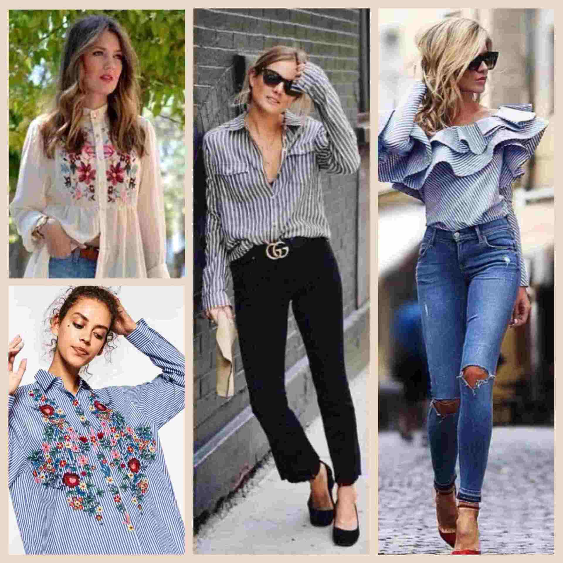صور وافكار لستايلات مختلفة من الملابس المطرزة و المخططة embroidery style