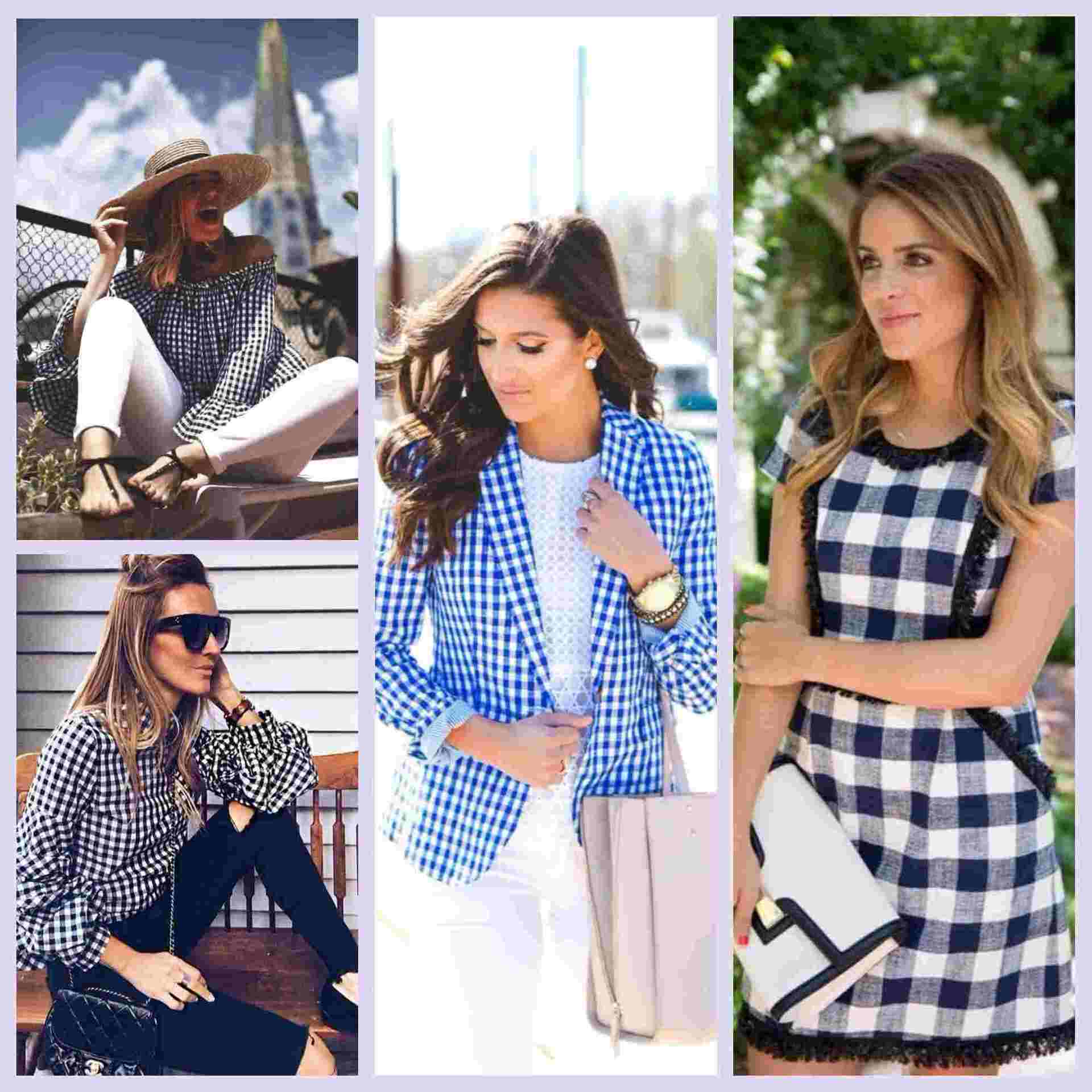 افكار وصور ازاى تلبسي موضة النقشة الكاروهات او الـ gingham print