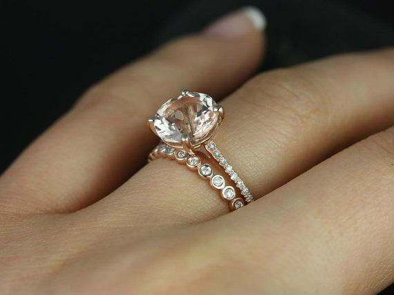 12 تصميم مختلفين لموضة خاتم الزفاف بلون الروز جولد  Rose Gold wedding Ring