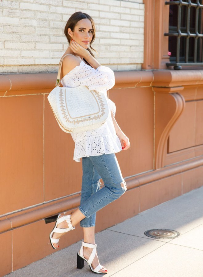 3 off shoulder top with skinny jeans