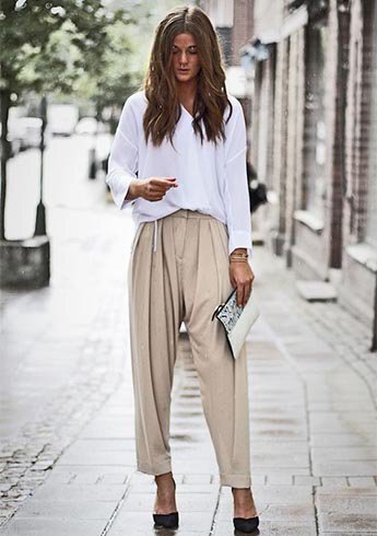 baggy ankle length pants
