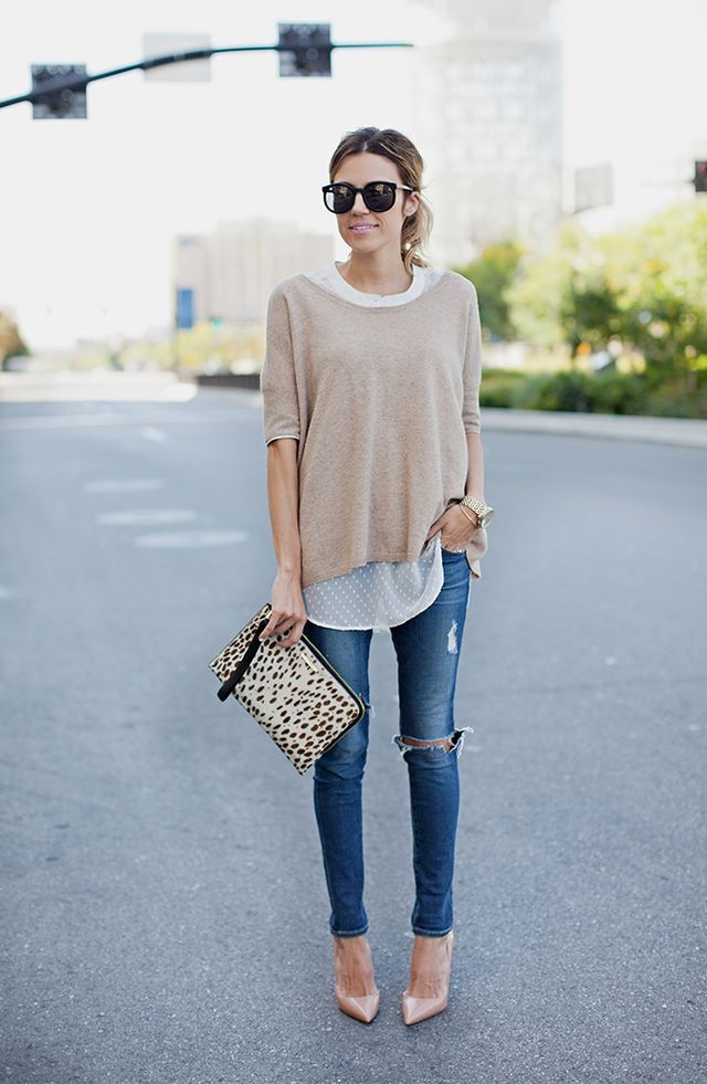 layered outfit for sheer clothing