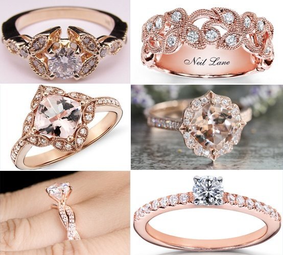 rose gold engagement rings
