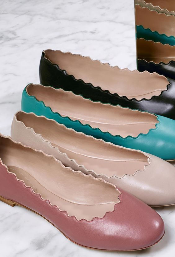 scalloped flats