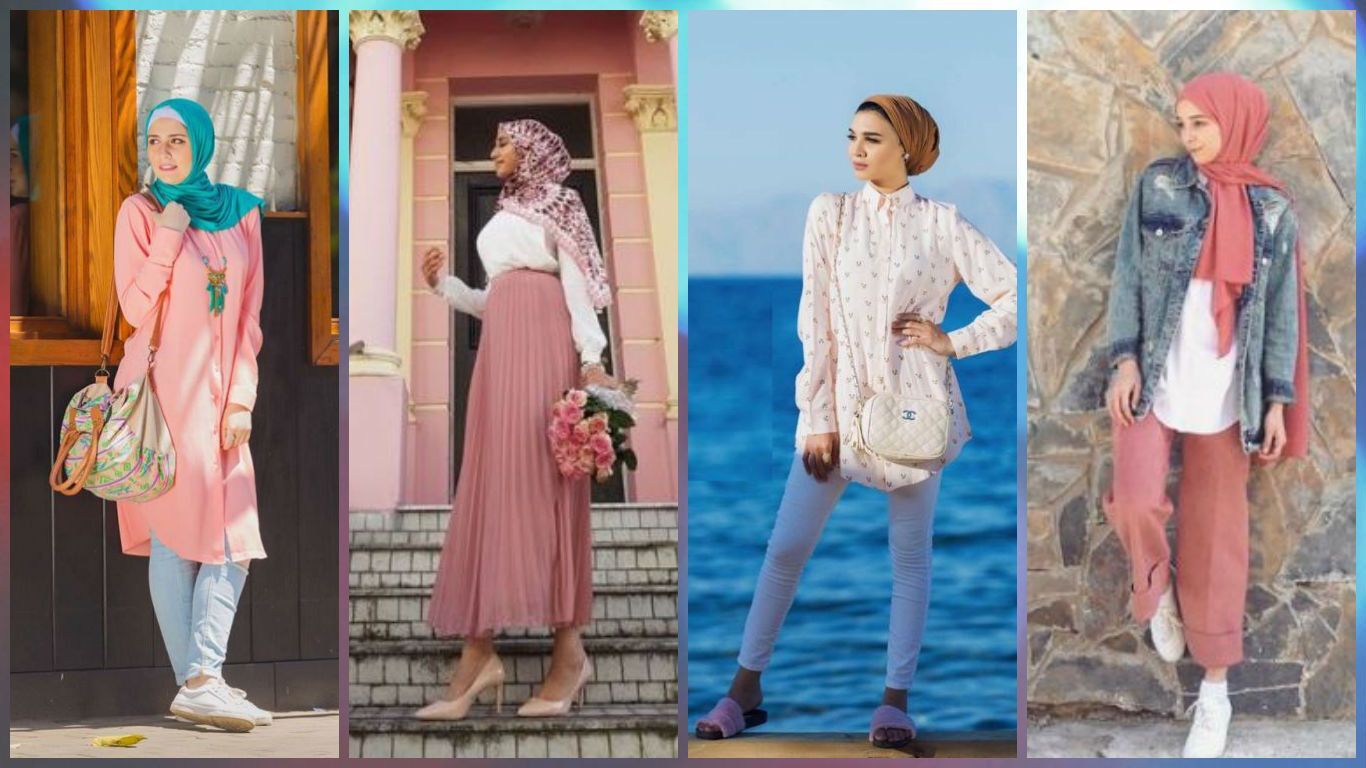 أفكار ملابس صيف كاجوال بألوان مختلفة للمحجبات  casual colorful summer wear
