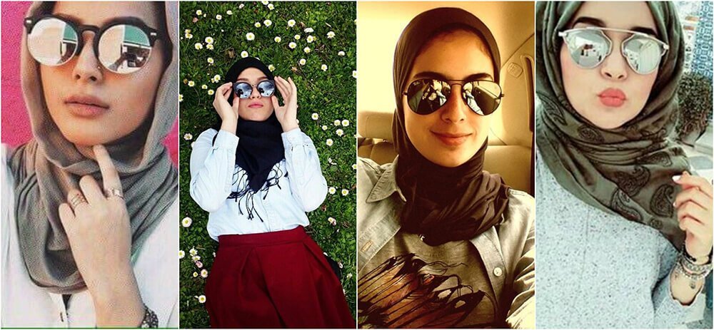 ازاي تلبسي نضارة الشمس مع الحجاب 7