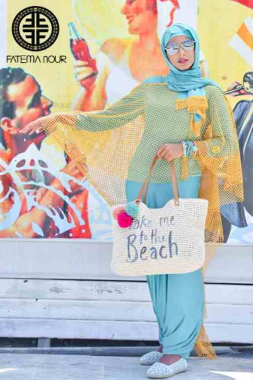 beach hijab look 1