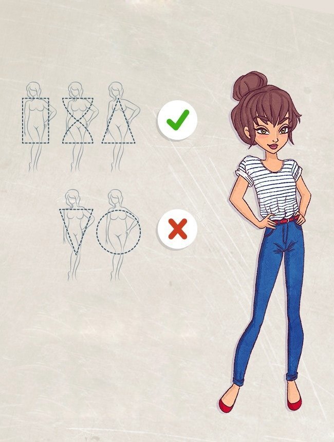 البنطلون الجينز المناسب حسب شكل جسمك 2