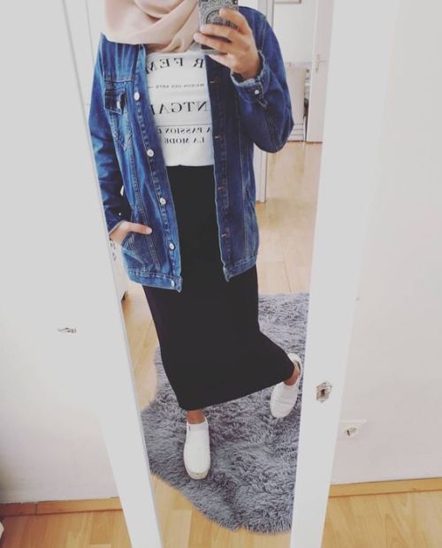 ازاي تلبسي ال pencil skirt مع الحجاب 14