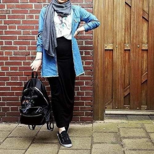 ازاي تلبسي ال pencil skirt مع الحجاب 2