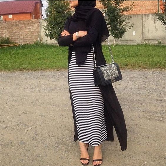ازاي تلبسي ال pencil skirt مع الحجاب 21