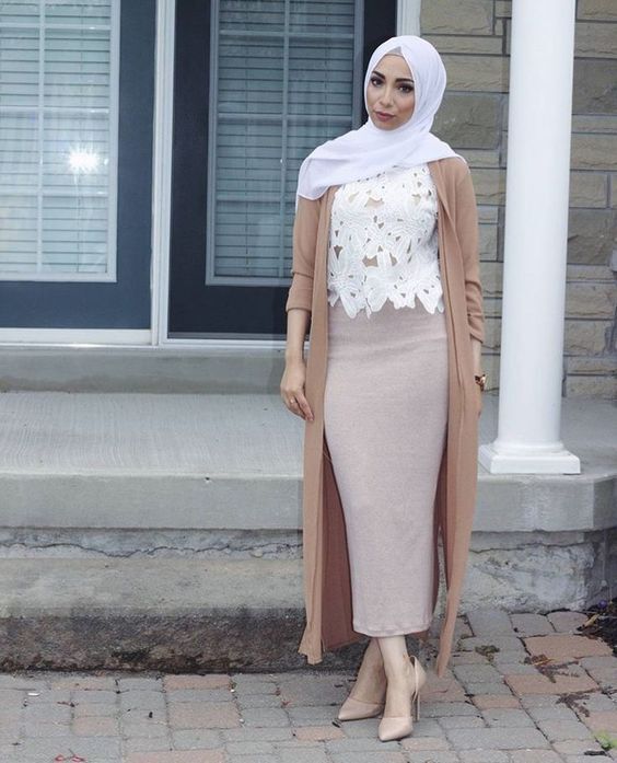 ازاي تلبسي ال pencil skirt مع الحجاب 22