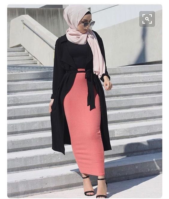 ازاي تلبسي ال pencil skirt مع الحجاب 24